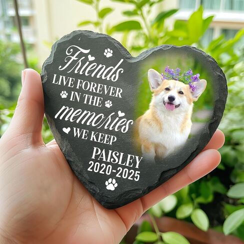 Personalized Dog Memorial Gifts for Loss of Dog, Custom Pet Memorial Stone with Photo Name Date, Stones for Dogs, Gift for Cat Lovers, Bereavement Sympathy Gift for Pet Lover, Quote 6 in Saudi Arabia