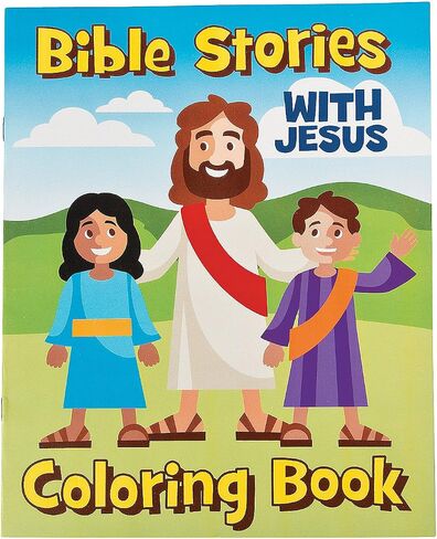 Fun Express - Bible Stories Coloring Book - Stationery - Activity Books - Coloring Books - 12 Pieces in Saudi Arabia