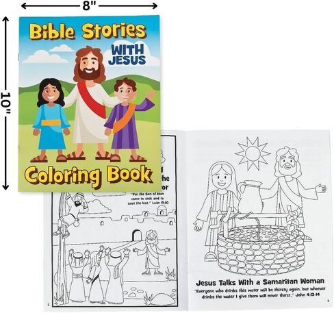 Fun Express - Bible Stories Coloring Book - Stationery - Activity Books - Coloring Books - 12 Pieces in Saudi Arabia