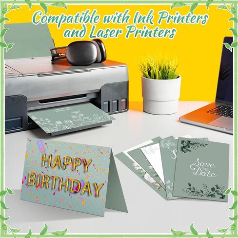 60 ورقة Sage Green Cardstock 8.5x11 in Kuwait
