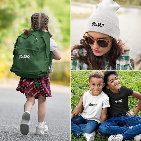 تصحيحات اسم Lullbabymall المخصصة المخصصة - علامات الأسماء الشخصية ، الحديد ، الخياطة ، تصحيحات الخطاف والحلقة ، تصحيح الاسم للموحد ، حقيبة ظهر ، حفل زفاف ، مدرسة ، عطلة ، عيد الميلاد in Kuwait