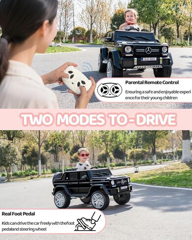 Electric Car for Kids, Licensed Mercedes-Benz Maybach G650s Kids Ride on Car with Remote Control, Double Open Doors, Music, Bluetooth,Storage,Ride on Toys,Gift for Boys Girls (White, 24V) in Saudi Arabia