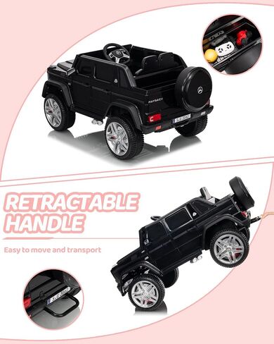 Electric Car for Kids, Licensed Mercedes-Benz Maybach G650s Kids Ride on Car with Remote Control, Double Open Doors, Music, Bluetooth,Storage,Ride on Toys,Gift for Boys Girls (White, 24V) in Saudi Arabia