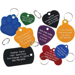 Premium Anodized Aluminum Pet ID Tag with Custom Laser Engraving (Blue, Rectangle) in Saudi Arabia
