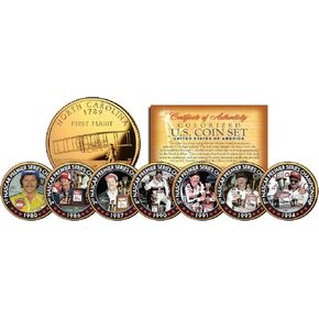 Dale Earnhardt 7-Time Champ 24K Gold Plated North Carolina Quarters U.S. 7-Coin Set - Licensed in Kuwait