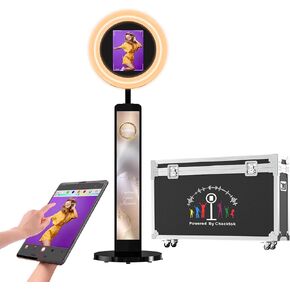 كشك الصور المتجول متوافق مع Ipad 10.9in 10.2in، ضوء حلقة كشك الصور المحمول لجهاز Ipad Photobooth مع تطبيق برمجي in Kuwait