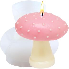 Mushroom Candle Molds Mushroom Candle Silicone Molds for Candles Making Resin Casting Aromatherapy Candles Wax Polymer Clay Home Decoration in Kuwait