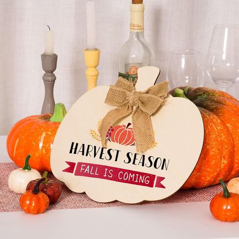 6 Pieces Large Wooden Pumpkin Cutout 12 Inch Unfinished Wood Pumpkin Craft Cutout Blank Wooden Pumpkin Shape Cutout with Bows for Fall Thanksgiving Halloween Party Home DIY Craft Decoration in Saudi Arabia