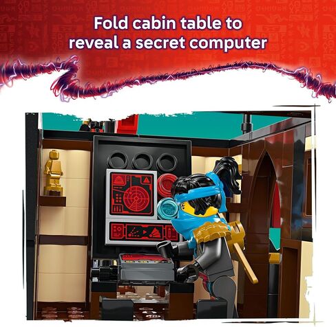 Lego Ninjago the Temple Bounty Building Toy - قارب متعدد المستويات مع 6 أعمدة Ninja Toy Minificures للأطفال ، تتراوح أعمارهم بين 14+ - مجموعة بناء النماذج مع موقف العرض - Dragons Rising Gift for Teen Boys & Girls - 71848 in Saudi Arabia