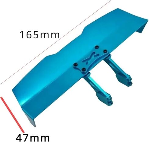For LC L6147 For Wltoys 16207 16210 1/14 Metal Spoiler Rc Car Tracked Vehicles Parts Accessories Upgrades Replacements And USe RC Car Upgrade Part(Red) in Kuwait