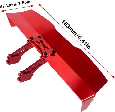 RC Car Parts For MJX For Hyper GO 16207 H16PL 1/16 Metal Tail Wing RC Car Tracked Vehicles Parts And Accessories Upgrades And Replacements Use(Red) in Kuwait
