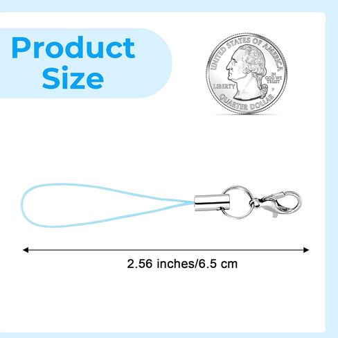حزام سحر الهاتف 120pcs مع جراد البحر مشبك الحبل Lanyard Lariat Lanyard Lanyard Charms Clasp for Keychain Clasps USB Drive DIY مجوهرات المحمول سحر (ألوان مختلطة) in Saudi Arabia