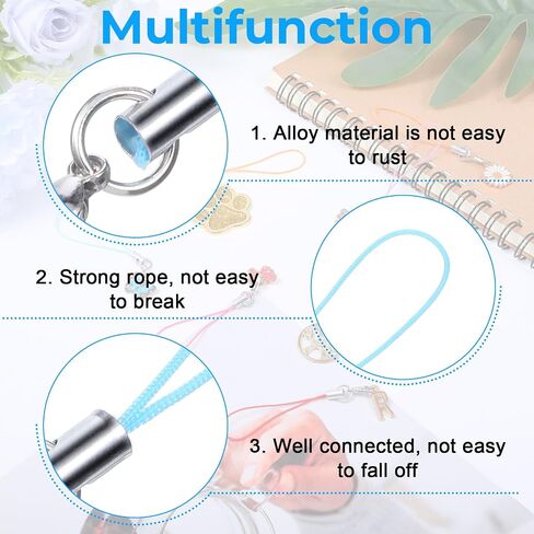 حزام سحر الهاتف 120pcs مع جراد البحر مشبك الحبل Lanyard Lariat Lanyard Lanyard Charms Clasp for Keychain Clasps USB Drive DIY مجوهرات المحمول سحر (ألوان مختلطة) in Saudi Arabia