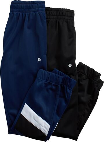 RBX Boys' Sweatpants - 4 Pack Active Tricot Warm-Up Jogger Track Pants (Size: 4-20), Size 5/6, Navy/Grey/Black/Grey in Saudi Arabia