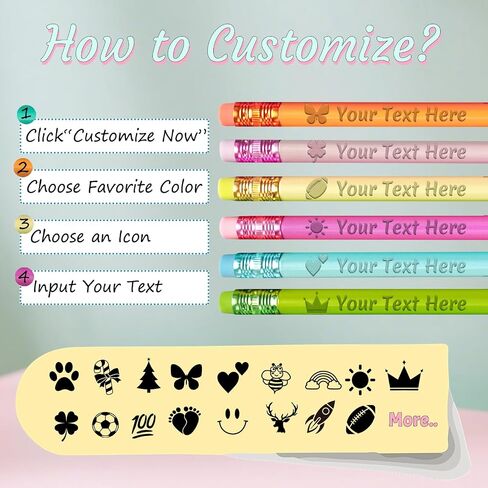 Personalized Pencils with Name Logo 10-3000 Pcs Custom Engraved #2 Triangular Pencils for Kids Student Teacher Back to School Offices Gifts in Saudi Arabia