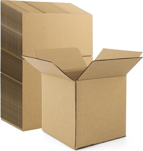 Frametory 6x6x6 Pack of 25 Corrugated Cardboard Packing Shipping Mailing Moving Carton Boxes, Brown in Saudi Arabia