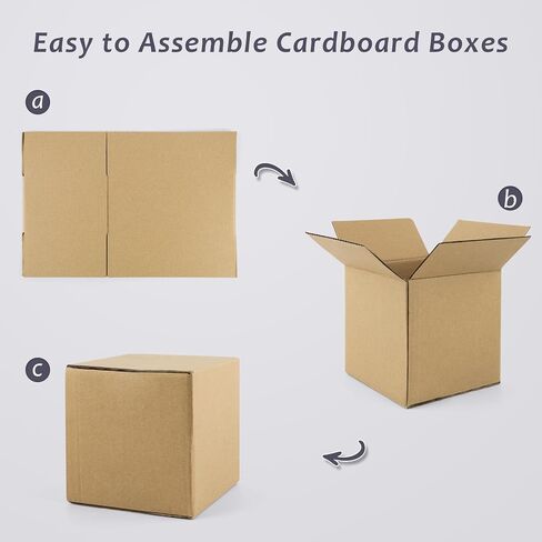 Frametory 6x6x6 Pack of 25 Corrugated Cardboard Packing Shipping Mailing Moving Carton Boxes, Brown in Saudi Arabia