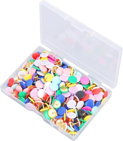 300 PCS مسامير إبهام ملونة ، دبابيس دفع جولة من البلاستيك ألوان ألوان زخرفية الإبهام لصالح نشرة المكتب لوحة Cork Board Wall Map (10 ألوان) in Saudi Arabia