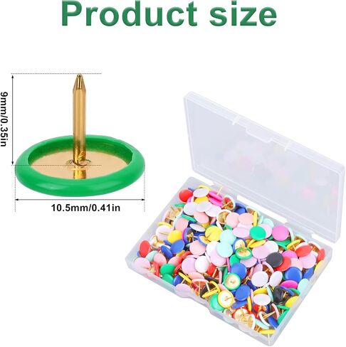 300 PCS مسامير إبهام ملونة ، دبابيس دفع جولة من البلاستيك ألوان ألوان زخرفية الإبهام لصالح نشرة المكتب لوحة Cork Board Wall Map (10 ألوان) in Saudi Arabia