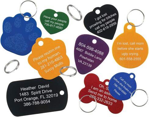 Premium Anodized Aluminum Pet ID Tag with Custom Laser Engraving (Blue, Rectangle) in Saudi Arabia