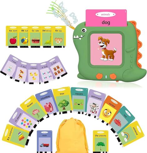 Talking Flash Cards for Toddlers 1 2 3 4 5 Years Old, Pocket Speech Therapy & Autism Sensory Toy with 336 Sight Words, Montessori Educational Learning Device Gift in Saudi Arabia