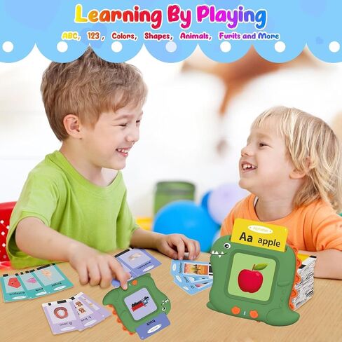 Talking Flash Cards for Toddlers 1 2 3 4 5 Years Old, Pocket Speech Therapy & Autism Sensory Toy with 336 Sight Words, Montessori Educational Learning Device Gift in Saudi Arabia
