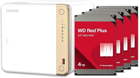 QNAP TS-462-4G-44S-US 4 Bay Multimedia Desktop NAS with 12TB Storage Capacity, Preconfigured RAID 5 Seagate IronWolf HDD Bundle in Saudi Arabia