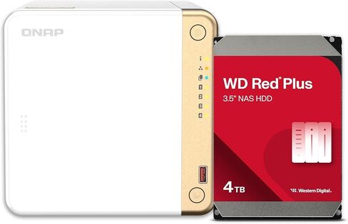 QNAP TS-462-4G-44S-US 4 Bay Multimedia Desktop NAS with 12TB Storage Capacity, Preconfigured RAID 5 Seagate IronWolf HDD Bundle in Saudi Arabia