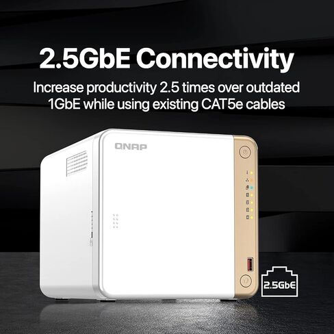 QNAP TS-462-4G-44S-US 4 Bay Multimedia Desktop NAS with 12TB Storage Capacity, Preconfigured RAID 5 Seagate IronWolf HDD Bundle in Saudi Arabia