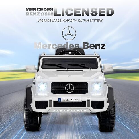 سيارة مررّة مرخصة من مرسيدس-بنز G650 للركوب للأطفال ، وسيارة شاحنة لعبة 12V للأطفال ، وبطارية كهربائية تعمل بالسيارة الصغار مع التحكم عن بعد ، والموسيقى ، وحزام الأمان (الوردي ، 12 فولت) in Kuwait