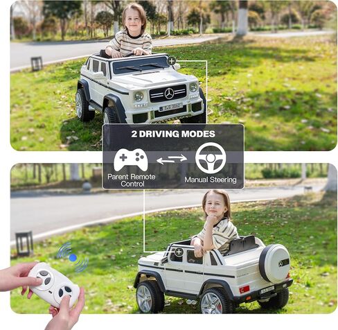 سيارة مررّة مرخصة من مرسيدس-بنز G650 للركوب للأطفال ، وسيارة شاحنة لعبة 12V للأطفال ، وبطارية كهربائية تعمل بالسيارة الصغار مع التحكم عن بعد ، والموسيقى ، وحزام الأمان (الوردي ، 12 فولت) in Kuwait
