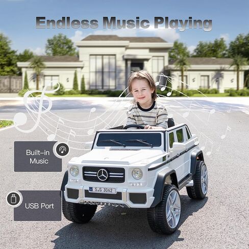 سيارة مررّة مرخصة من مرسيدس-بنز G650 للركوب للأطفال ، وسيارة شاحنة لعبة 12V للأطفال ، وبطارية كهربائية تعمل بالسيارة الصغار مع التحكم عن بعد ، والموسيقى ، وحزام الأمان (الوردي ، 12 فولت) in Kuwait