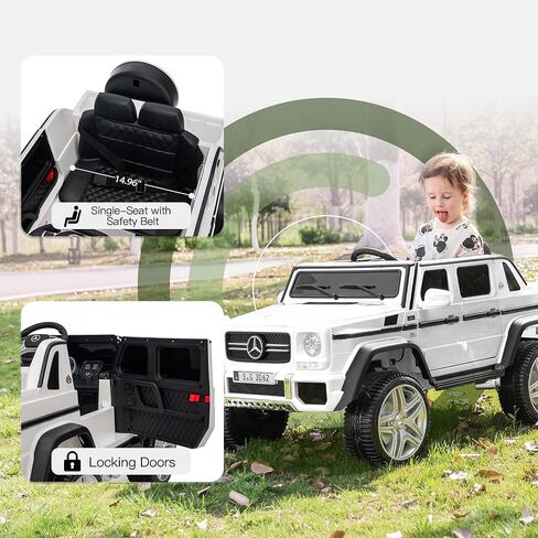 سيارة مررّة مرخصة من مرسيدس-بنز G650 للركوب للأطفال ، وسيارة شاحنة لعبة 12V للأطفال ، وبطارية كهربائية تعمل بالسيارة الصغار مع التحكم عن بعد ، والموسيقى ، وحزام الأمان (الوردي ، 12 فولت) in Kuwait