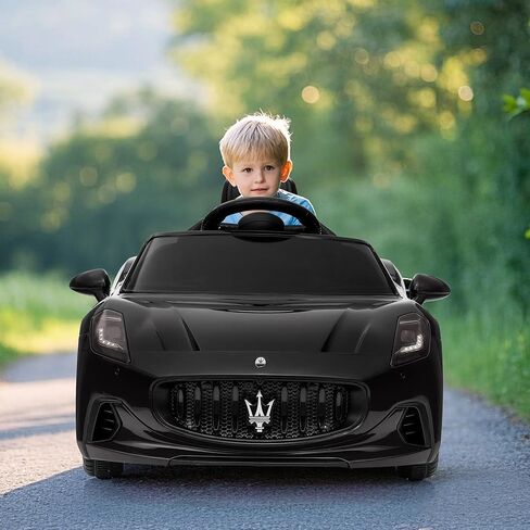 ركوب على السيارة مرخصة من Maserati Gran Cabrio ، سيارة مدعومة بمحركات بطارية 12 فولت للأطفال الذين يعانون من التحكم عن بعد ، وتعليق الربيع ، والأبواب المزدوجة ، والأضواء الساطعة ، و 4 عجلة كهربائية ، والأسود ، والأسود in Saudi Arabia