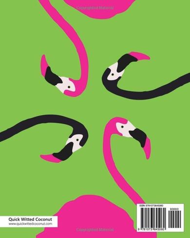 دفتر Flamingo Four: (الإصدار الأخضر) دفتر الملاحظات المرح 192 صفحات محكم / مبطن (8x10 بوصة / 20.3x25.4 سم / jotter الكبيرة) in Saudi Arabia