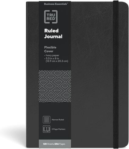 Staples Medium Flexible Cover Ruled Journal, Black (TR54777) in Saudi Arabia