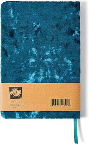 Sorority Shop Zeta Tau Alpha Notebook - ZTA Velvet Notebook with Velvet Cover, Gold Foil Imprint, Satin Ribbon, 216 Lined Pages, Glued Binding - Sorority Journal, Zeta Tau Alpha Sorority Gift in Saudi Arabia