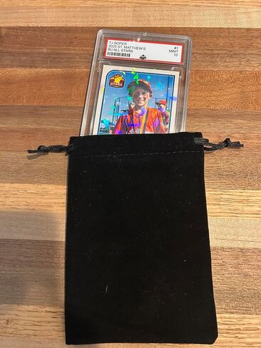 Custom Baseball Cards, Personalized Trading Card in PSA Style Holder, Holographic Finish + Velvet Bag + Stand, Customized Gifts for Baseball Fans or Players in Saudi Arabia