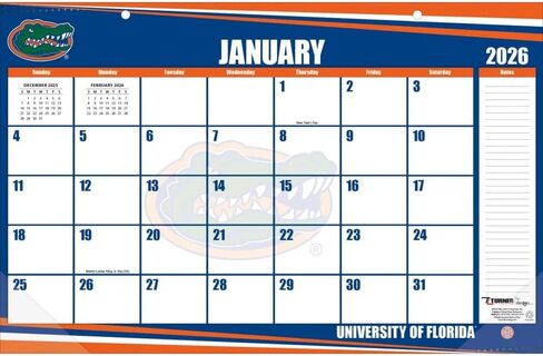 Florida Gators 2026 17x11 Desk Calendar (26998901005) in Saudi Arabia