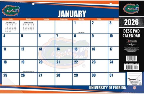 Florida Gators 2026 17x11 Desk Calendar (26998901005) in Saudi Arabia