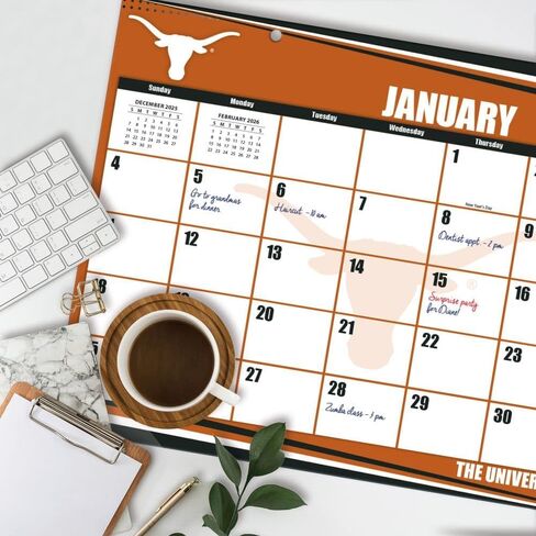 Texas Longhorns 2026 17x11 Calendar (26998901015) in Saudi Arabia