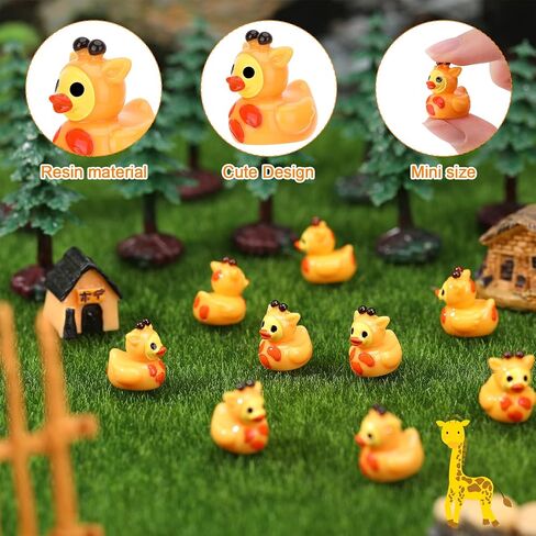 30 PCS Giraffe Ducks ، Mini Giraffe Resin Ducks Bulk ، تمثال بطة مصغرة لطيف لصالح حفلات عيد الميلاد ، حمام السباحة ، البركة ، زينة حفلات السيارات in Saudi Arabia