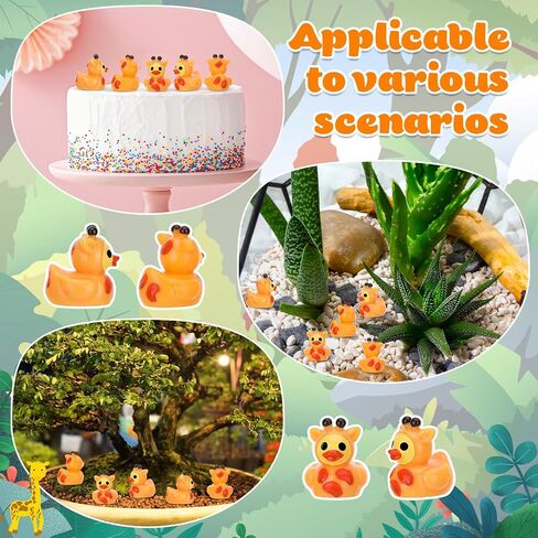 30 PCS Giraffe Ducks ، Mini Giraffe Resin Ducks Bulk ، تمثال بطة مصغرة لطيف لصالح حفلات عيد الميلاد ، حمام السباحة ، البركة ، زينة حفلات السيارات in Saudi Arabia