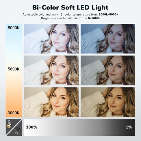 إضاءة التصوير الفوتوغرافي Dazzne D50 مع باب الحظيرة، 2 حزمة من مصابيح فيديو LED مقاس 15.4 بوصة مع جهاز تحكم عن بعد، 45 وات 3000K-8000K لوحة إضاءة ثنائية اللون قابلة للتعتيم للبث المباشر/تصوير الزفاف/تسجيل الفيديو/الاستوديو/الأفلام in Kuwait