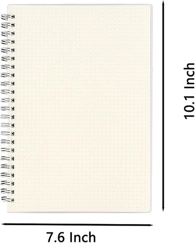 yihuanyifa 4pcs مجلة Notebook منتشرة B5 الحجم 10.1 بوصة × 7.6 بوصة 160 صفحة لكل حزمة 100 ورقة GSM السميكة ، المجلات الغلاف المربوطة الحلزونية للدراسة والملاحظات (منقط) in Saudi Arabia