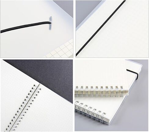 yihuanyifa 4pcs مجلة Notebook منتشرة B5 الحجم 10.1 بوصة × 7.6 بوصة 160 صفحة لكل حزمة 100 ورقة GSM السميكة ، المجلات الغلاف المربوطة الحلزونية للدراسة والملاحظات (منقط) in Saudi Arabia