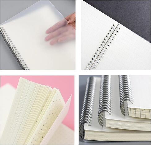 yihuanyifa 4pcs مجلة Notebook منتشرة B5 الحجم 10.1 بوصة × 7.6 بوصة 160 صفحة لكل حزمة 100 ورقة GSM السميكة ، المجلات الغلاف المربوطة الحلزونية للدراسة والملاحظات (منقط) in Saudi Arabia