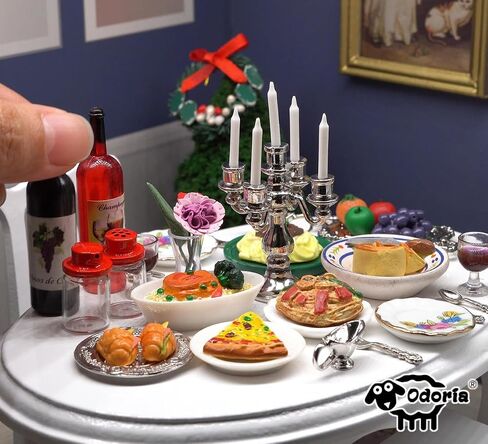 Odoria Dollhouse Dining Table Chairs: 3Pcs 1/12 Scale Miniature Dining Set for Kitchen Dining Room Vintage - Mini Wooden Furniture Round Table Unpainted in Saudi Arabia