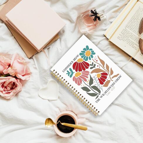 YTRGI Pink Boho Floral Christian Journaling Notebook, Ephesians 2:4-8 Bible Notebooks for Note Taking, Religious Journals for Writing, Prayer Journal, Scripture Spiral Notebook 5.5x8.3 Inch in Saudi Arabia