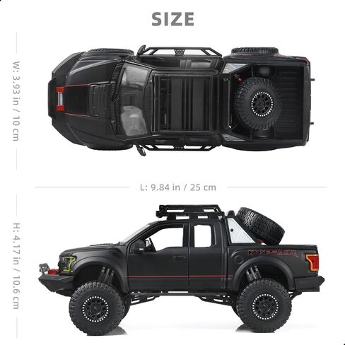 لعبة بيك آب شاحنات للأولاد المتوافقة مع 2023 Toguta Tacoma Tro Pro ، 1/24 Metal Diecast Model Thane Truck Car for Kids- Gray in Kuwait